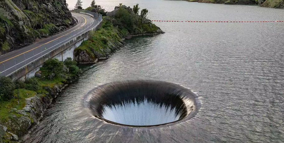 Lake Berryessa Glory Hole Creates Stunning Vortex Lake Berryessa Glory Hole