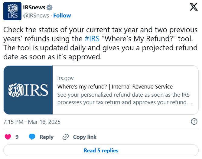 Tax Refund Status: File Before April 15 to Claim Yours Tax Refund Status