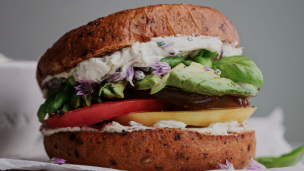 Veggie Bagel Sandwich