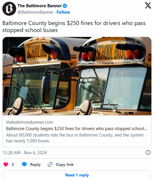 Fairfax County school bus passing law starts April 9 Fairfax County school bus passing law