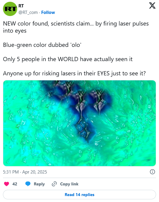 New Color Discovered: A Teal Blue Hue Like No Other New Color Discovered