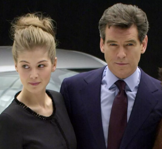 Rosamund Pike Remembers Awkward Bond Girl Moment on Set Rosamund Pike