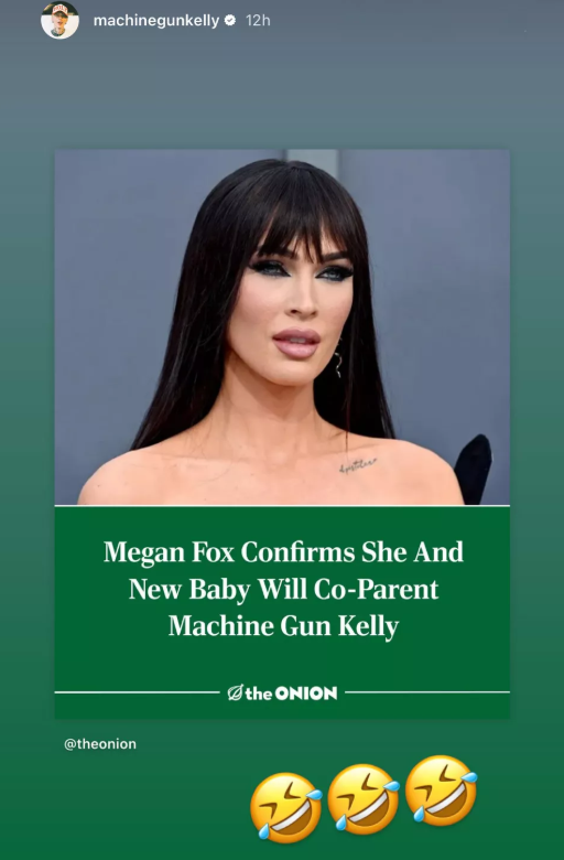Machine Gun Kelly Megan Fox Baby