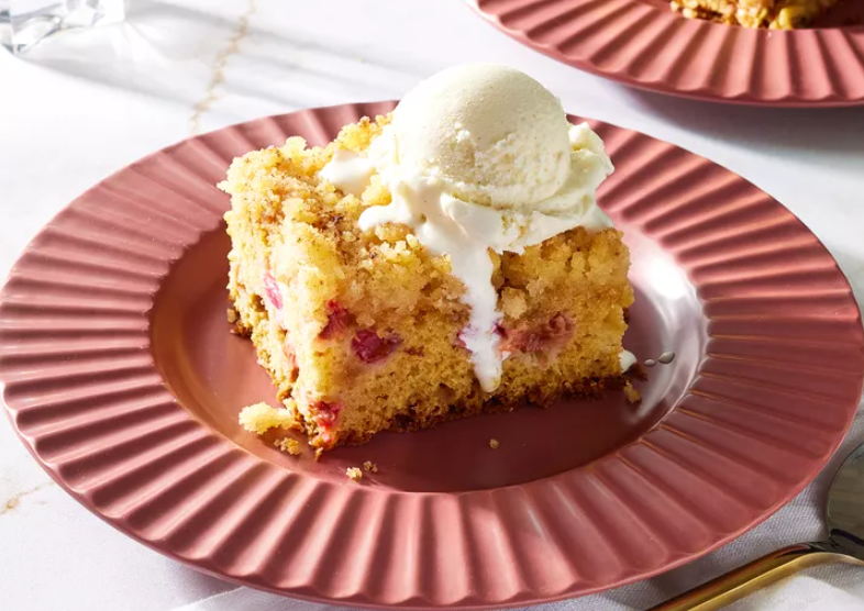 Rhubarb Cake Recipe – Oma’s Classic Sour Cream Cake Rhubarb Cake Recipe