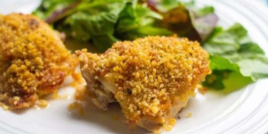 Parmesan Chicken with Mayo and Crispy Bread Crumbs Parmesan Chicken