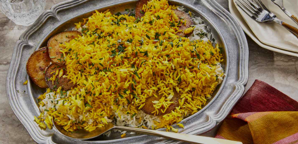 Persian Rice Recipe with Crispy Tahdig Potatoes Persian Rice Recipe