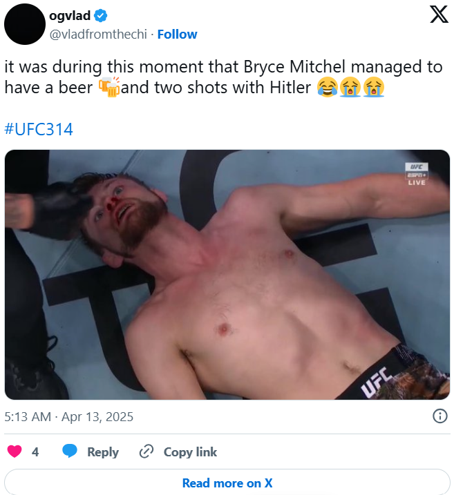 Bryce Mitchell UFC 314 Loss Goes Viral After Trump Watch Bryce Mitchell UFC 314