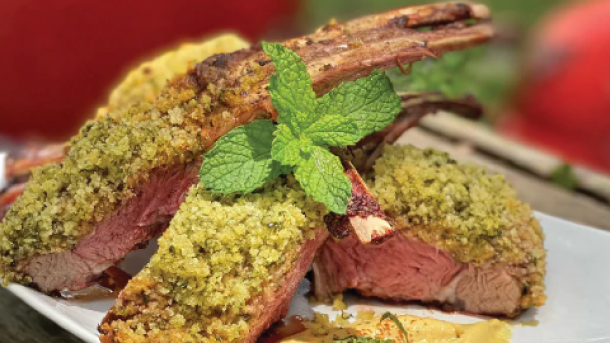 Mint Crusted Rack of Lamb Recipe