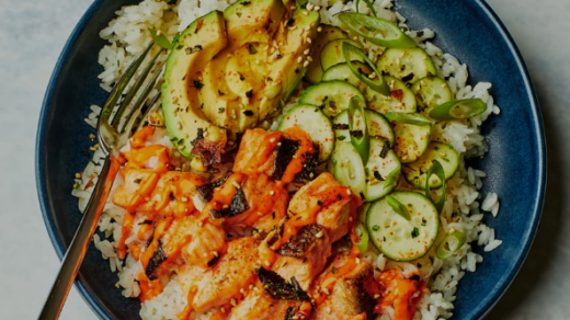 Spicy Salmon Rice Bowl