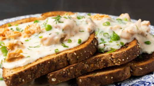 Creamed Salmon on Toast Recipe