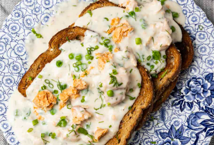 Creamed Salmon on Toast Recipe