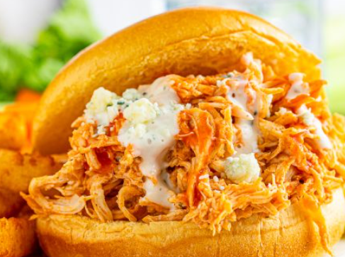 Buffalo Chicken Sandwich: Easy Slow Cooker Recipe Buffalo Chicken Sandwich