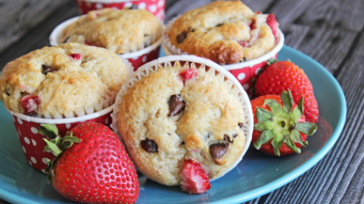 Strawberry Chocolate Chip Muffins