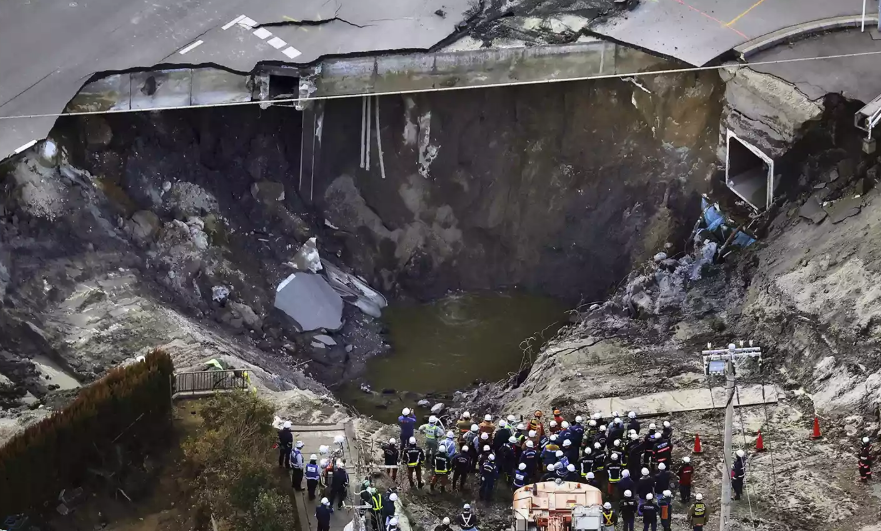 Japan Sinkhole Truck Driver Found Dead After 3 Months Japan Sinkhole Truck Driver