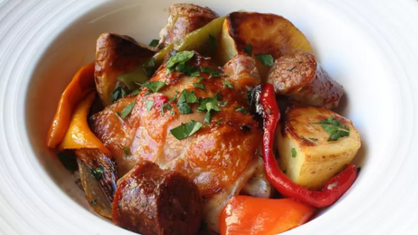 Sheet Pan Sausage and Potatoes