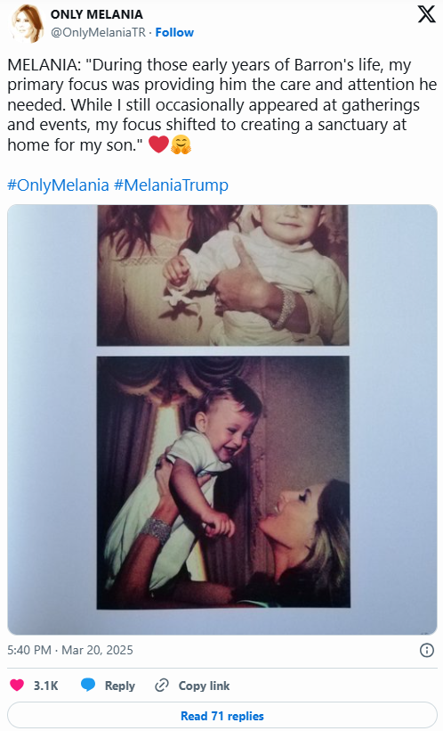 Melania Trump Motherhood: A Role She Values Most Melania Trump Motherhood