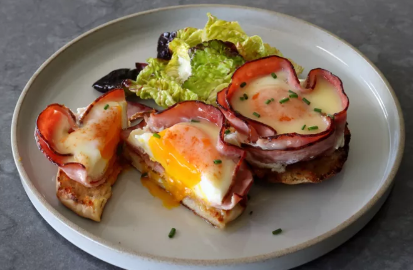 Naked Eggs Benedict With Lemon Butter Sauce On Muffins Naked Eggs Benedict