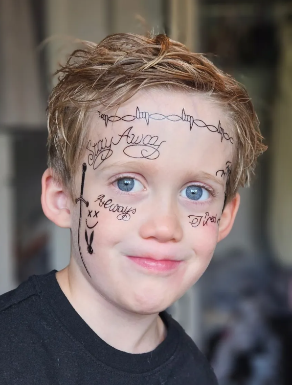 Post Malone Tattoos Inspire Preschooler’s Graduation Look Post Malone Tattoos