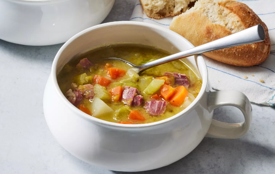 Split Pea Soup Recipe with Ham Bone and Vegetables Split Pea Soup Recipe